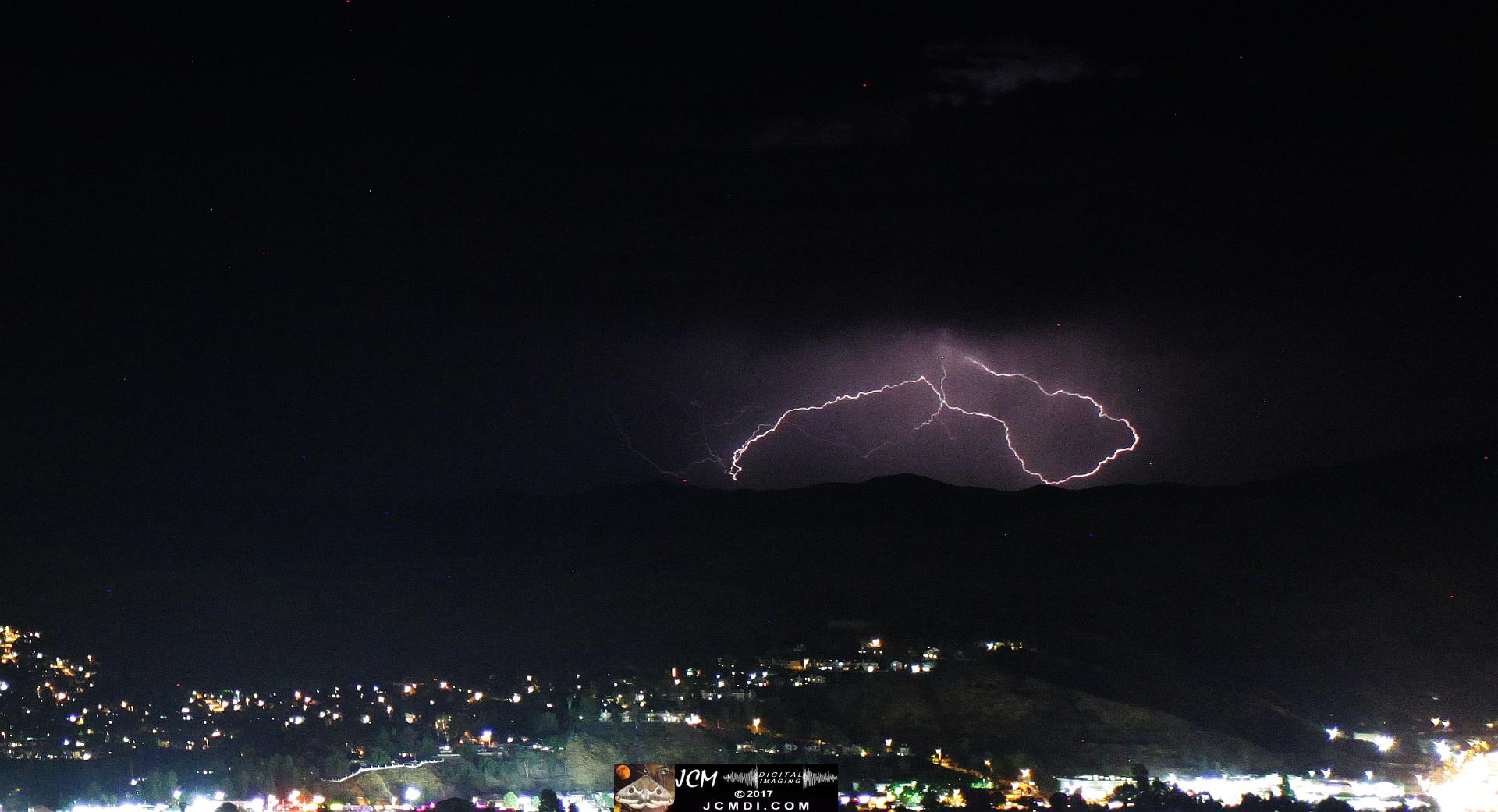 Desert Lightning image, 9-9-2017 over Antelope Valley (filmed from Santa Clarita)